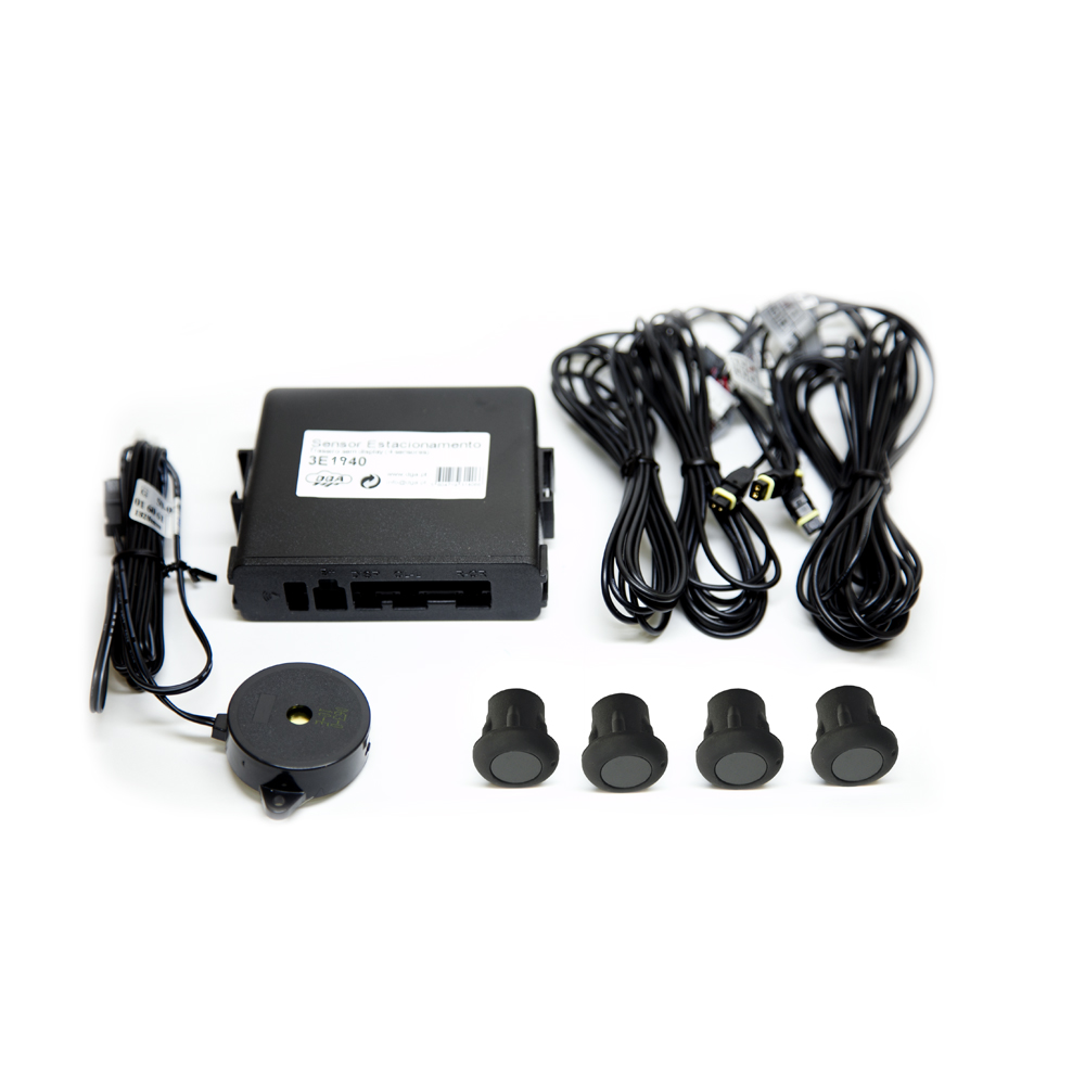 Rear Rubber Parking Sensors with Buzzer - Cable 9 Meters