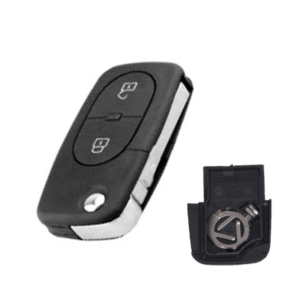 Audi, Retractable Blade, 2 Buttons, Battery 1616 Small