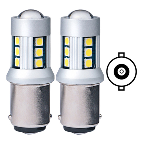 Lamparas LEDs BA15S-15L3030, 12/24V Blanco 6000k (1156)