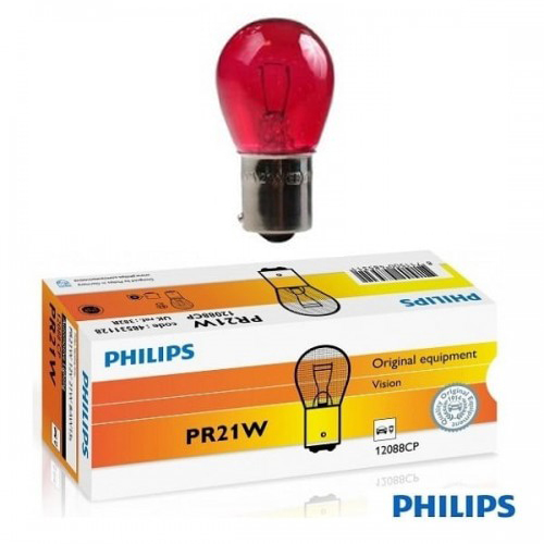 Bulb 12V 21W BAW15s PHILIPS Red