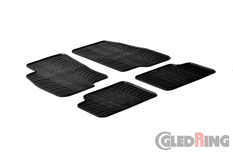 Tapetes de borracha para Fiat Panda, 2003-2011