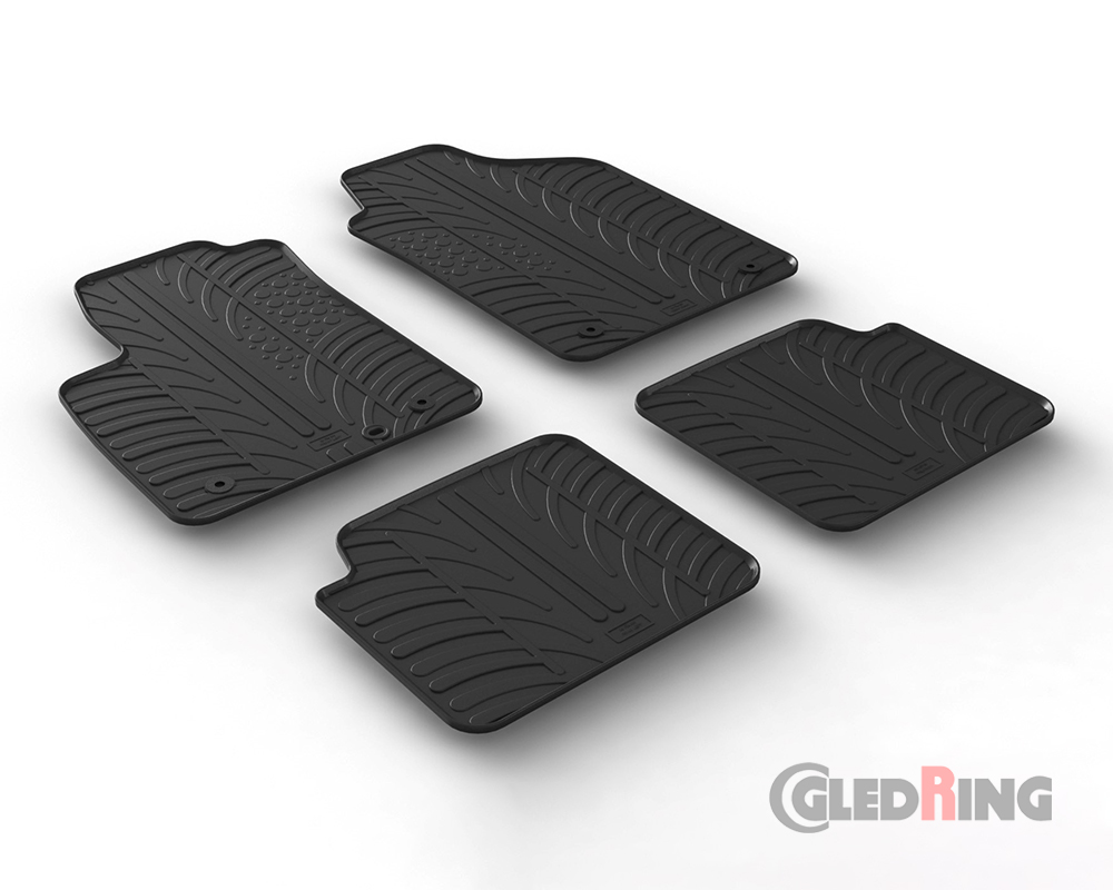 Rubber mats for Fiat 500, 2013-